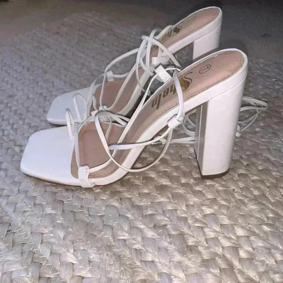 SHEIN Shoes - Very cute lace up white heels from SHEIN.  Only worn once.